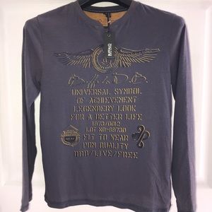 Graphic long sleeve top